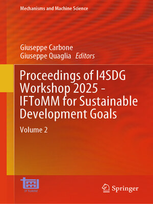 cover image of Proceedings of I4SDG Workshop 2025--IFToMM for Sustainable Development Goals